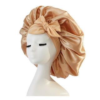  Elegant Satin Bow Elastic Nightcap cashymart