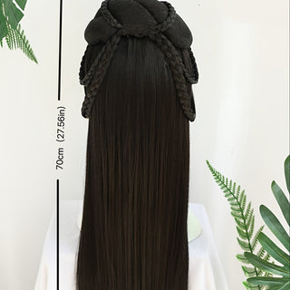  Hanfu Elegance: Long Straight Braid Wig cashymart