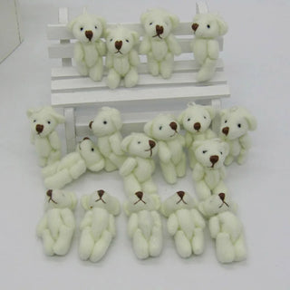 100 Pieces Kawaii Mini Teddy Bear Plush Toys - 3.5CM Stuffed Bears for Weddings and Gifts