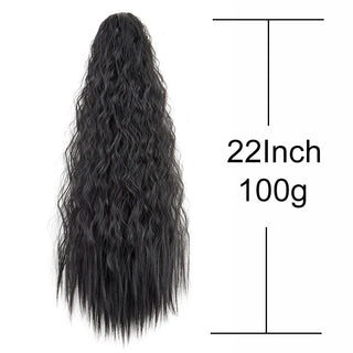  22 Inch Kinky Curly Ponytail Hair Extension cashymart