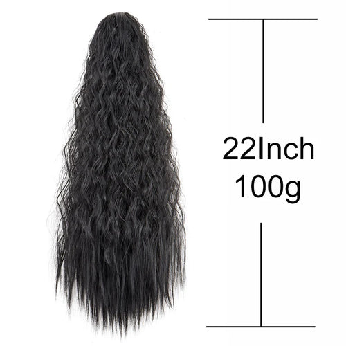  22 Inch Kinky Curly Ponytail Hair Extension cashymart