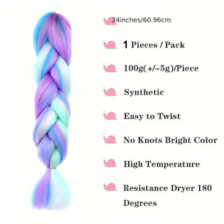  24 Inch Long Synthetic Braiding Hair Extensions cashymart