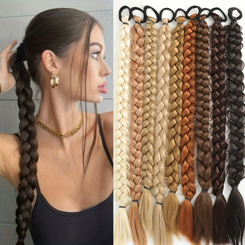 24 Inch Synthetic Braided Ponytail Extensions cashymart