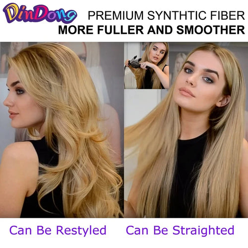  24 Inch Wavy Half Wig With Clips For Women cashymart