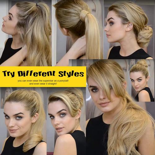  24 Inch Wavy Half Wig With Clips For Women cashymart