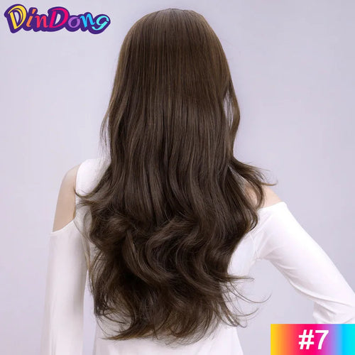  24 Inch Wavy Half Wig With Clips For Women cashymart