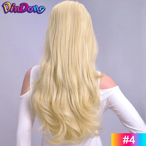  24 Inch Wavy Half Wig With Clips For Women cashymart