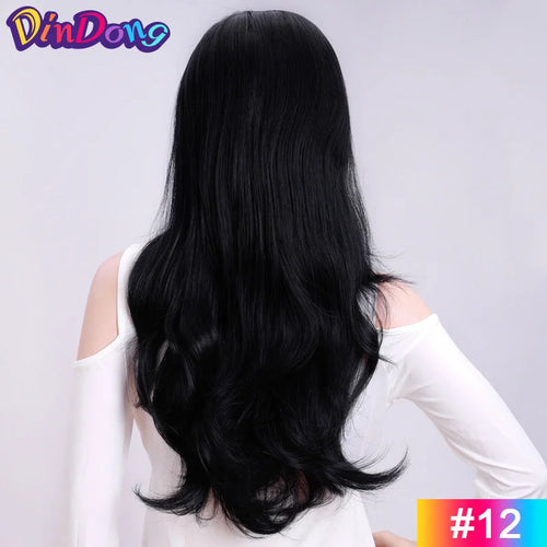  24 Inch Wavy Half Wig With Clips For Women cashymart