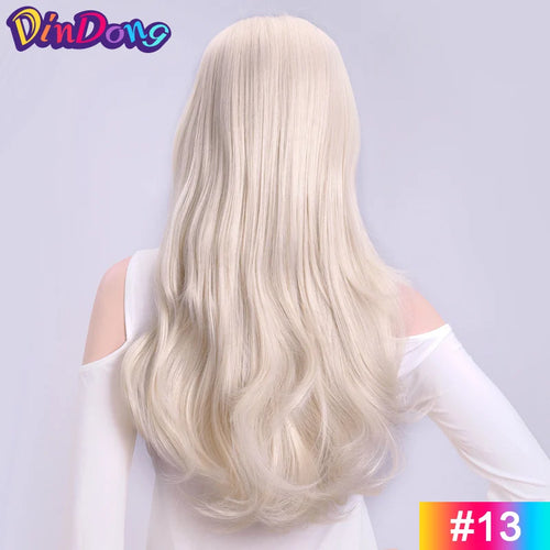  24 Inch Wavy Half Wig With Clips For Women cashymart