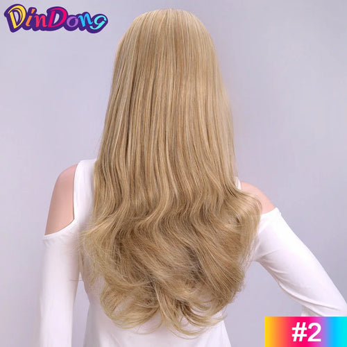  24 Inch Wavy Half Wig With Clips For Women cashymart