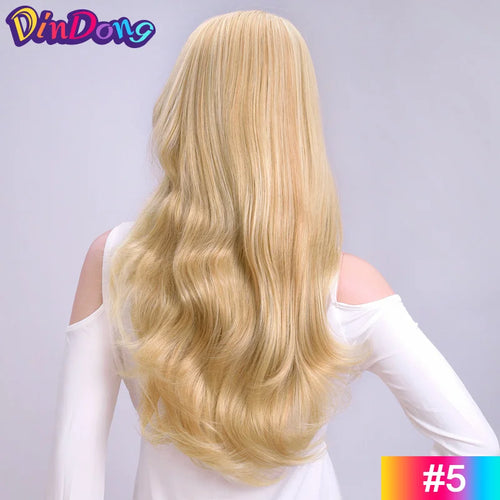  24 Inch Wavy Half Wig With Clips For Women cashymart