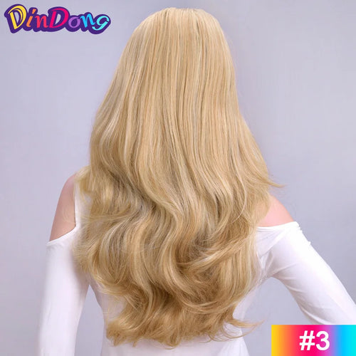  24 Inch Wavy Half Wig With Clips For Women cashymart