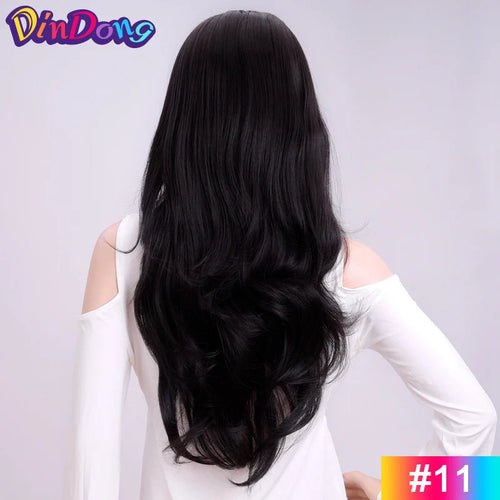  24 Inch Wavy Half Wig With Clips For Women cashymart