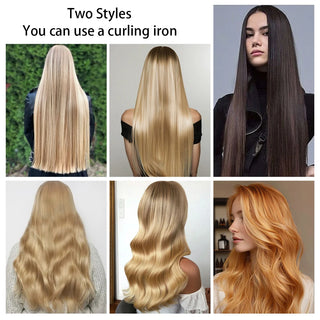  24 Inches Synthetic Long Straight Hair Extensions Set cashymart