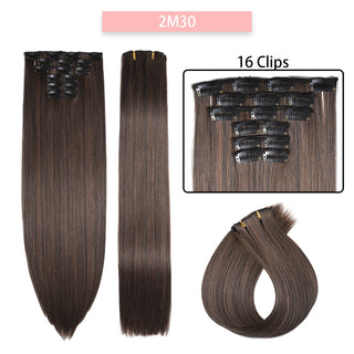  24 Inches Synthetic Long Straight Hair Extensions Set cashymart