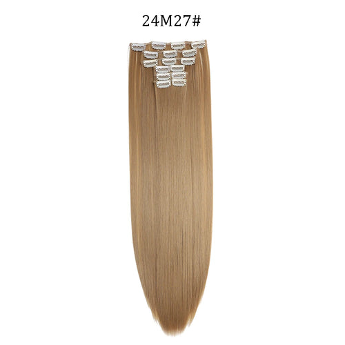  24 Inches Synthetic Long Straight Hair Extensions Set cashymart