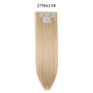  24 Inches Synthetic Long Straight Hair Extensions Set cashymart