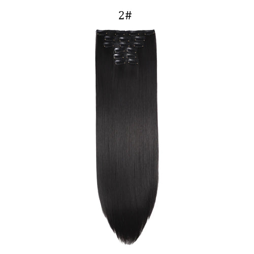 24 Inches Synthetic Long Straight Hair Extensions Set cashymart