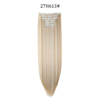  24 Inches Synthetic Long Straight Hair Extensions Set cashymart
