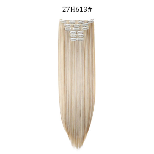  24 Inches Synthetic Long Straight Hair Extensions Set cashymart