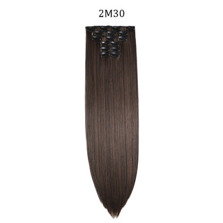  24 Inches Synthetic Long Straight Hair Extensions Set cashymart