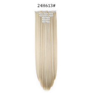  24 Inches Synthetic Long Straight Hair Extensions Set cashymart