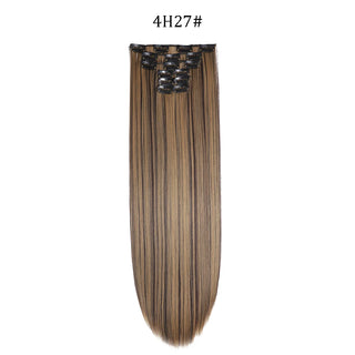  24 Inches Synthetic Long Straight Hair Extensions Set cashymart