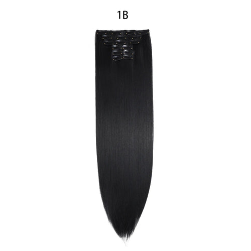  24 Inches Synthetic Long Straight Hair Extensions Set cashymart