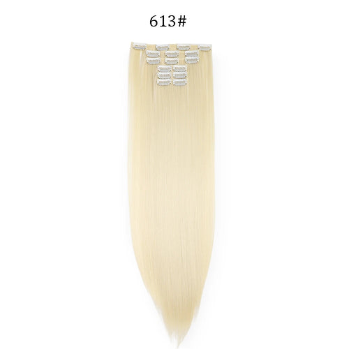  24 Inches Synthetic Long Straight Hair Extensions Set cashymart
