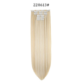  24 Inches Synthetic Long Straight Hair Extensions Set cashymart
