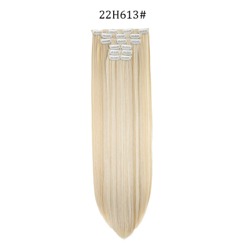  24 Inches Synthetic Long Straight Hair Extensions Set cashymart