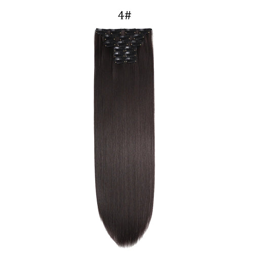  24 Inches Synthetic Long Straight Hair Extensions Set cashymart