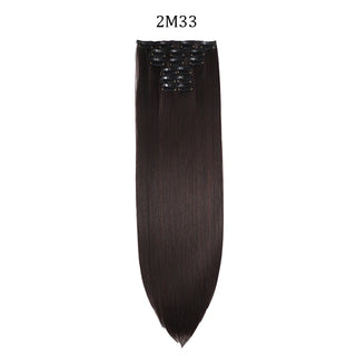  24 Inches Synthetic Long Straight Hair Extensions Set cashymart