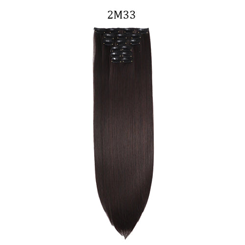  24 Inches Synthetic Long Straight Hair Extensions Set cashymart