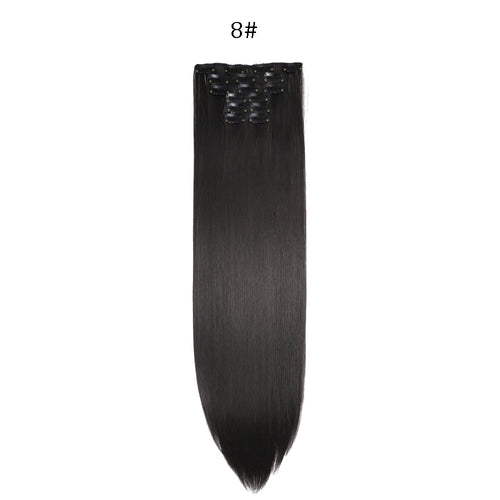  24 Inches Synthetic Long Straight Hair Extensions Set cashymart