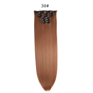  24 Inches Synthetic Long Straight Hair Extensions Set cashymart
