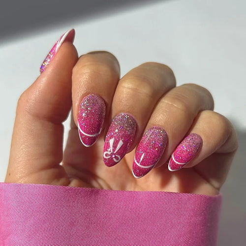  24 Pcs Almond Press On Acrylic Nails cashymart