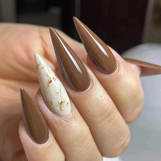  24 Pcs Black Cat's Eye Stiletto Press On Nails cashymart