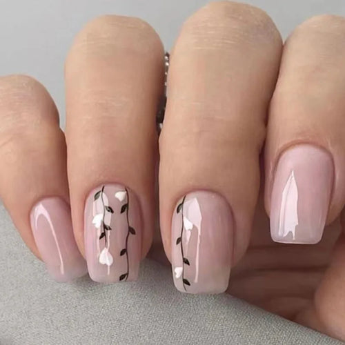  24 Pcs Cute Mini Flower Press On Nails cashymart