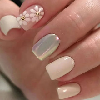  24 Pcs Cute Mini Flower Press On Nails cashymart