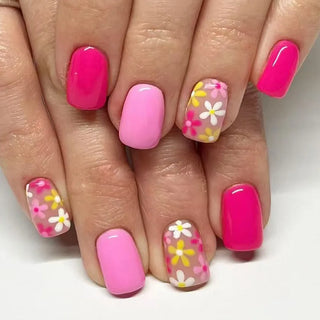  24 Pcs Cute Mini Flower Press On Nails cashymart