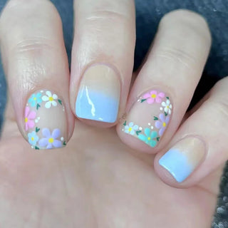  24 Pcs Cute Mini Flower Press On Nails cashymart