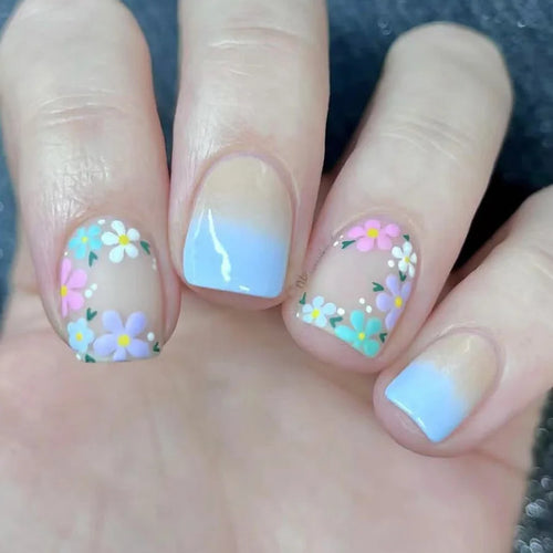  24 Pcs Cute Mini Flower Press On Nails cashymart