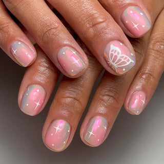  24 Pcs Cute Mini Flower Press On Nails cashymart