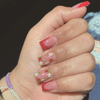  24 Pcs Cute Mini Flower Press On Nails cashymart