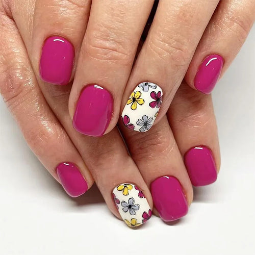  24 Pcs Cute Mini Flower Press On Nails cashymart
