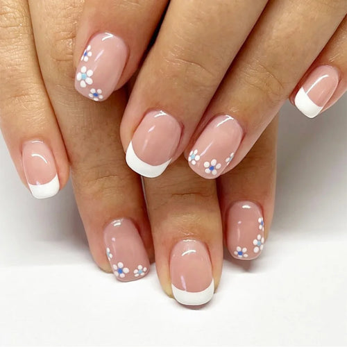 24 Pcs Cute Mini Flower Press On Nails cashymart