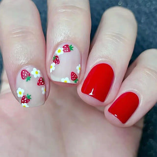  24 Pcs Cute Mini Flower Press On Nails cashymart