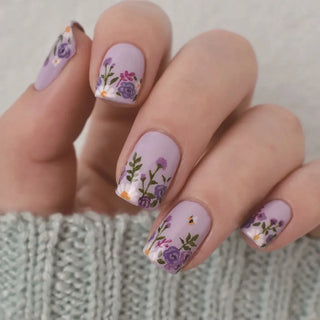  24 Pcs Cute Mini Flower Press On Nails cashymart