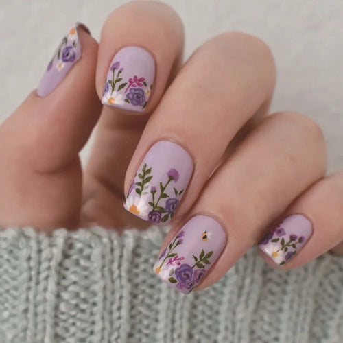  24 Pcs Cute Mini Flower Press On Nails cashymart